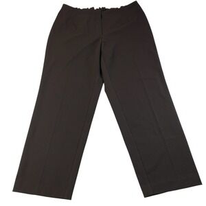 Talbots Woman 16W Heritage Brown Pull-On Straight Leg Stretch Work Pants